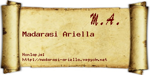 Madarasi Ariella névjegykártya